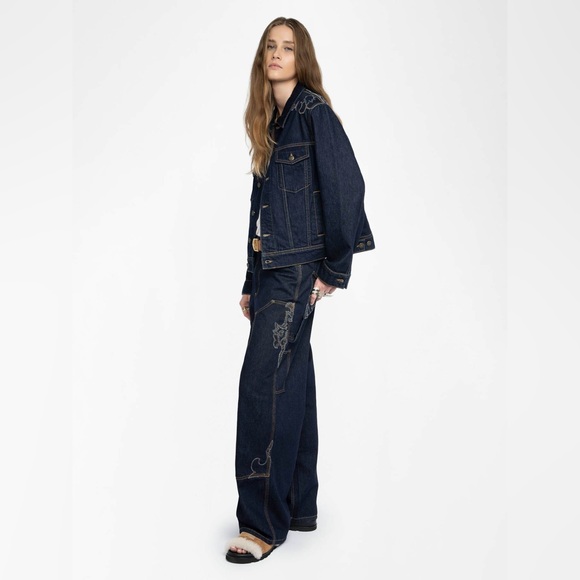 Zadig & Voltaire Bases Western Denim Jacket​ $398 NEW without tag - Picture 2 of 9